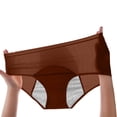 thumbnail image 4 of Alun Period High Waist Underwear for Women 3 Layer Leakproof Thin Breathable Panties for Menstrual Stretch Soft Comfortable Daily Wear Brown L, 4 of 5