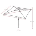thumbnail image 2 of CorLiving 6.5ft x 6.5ft Square Tilting Outdoor Market Umbrella with Steel Frame and Durable Canopy, Grey, 2 of 8