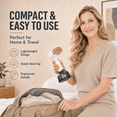 thumbnail image 3 of Handheld Garment Steamer, 1200W Portable Clothes Steamer with 370ml Water Tank, 3 Steam Levels for Clothes, Curtains, Travel and Home Use, 3 of 8
