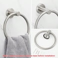 thumbnail image 6 of Bath Towel Ring Bathroom Hardware Accessories-Thicken Stainless Steel Hand Towel Holder for Bathroom Modern Round Towel Hanger Wall Mounted Brushed Nickel 1 Pack, 6 of 7