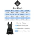 thumbnail image 4 of Wantdo Women's Plus Size Swim Dress Tummy Control Swimsuit One Piece Modest Swimwear Black 16/18, 4 of 6