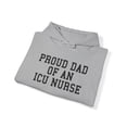 thumbnail image 4 of ICU Nurse Dad Hoodie Gifts Hooded Sweatshirt Pullover Shirt, 4 of 4