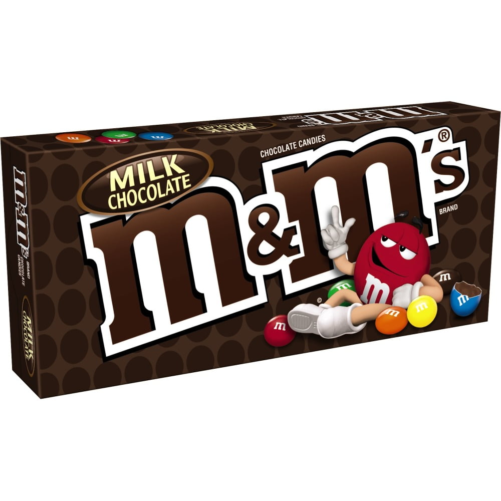 M&M'S, Milk Chocolate Candy Movie Theater, 3.1 Oz