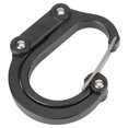 thumbnail image 1 of Heavy Duty aluminio Quickdraw d forma mosquetón Safty hebilla para escalada al aire libre negro, 1 of 8