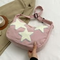 thumbnail image 5 of Women Canvas Messenger Bag Adjustable Strap Soft Student Book Bag (Pink) Shoulder Bags for Women, 5 of 10
