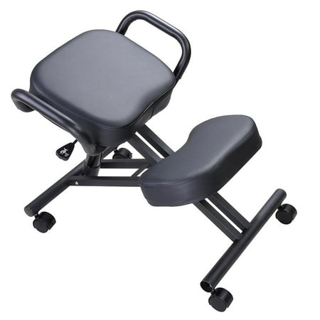 Yescom Ergonomic Kneeling Chair Metal Adjustable Mobile Padded Seat Knee Rest with 2 Locked Casters Home