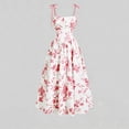 thumbnail image 4 of WRKEKC Floral Dress for Women Vintage Floral Print Adjustable Spaghetti Strap Dress Soft Breathable Fabric Chic, 4 of 5