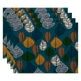 thumbnail image 2 of Simply Daisy 18" x 14" Autumn Leaves Floral Print Placemat, Set of 4, 2 of 2