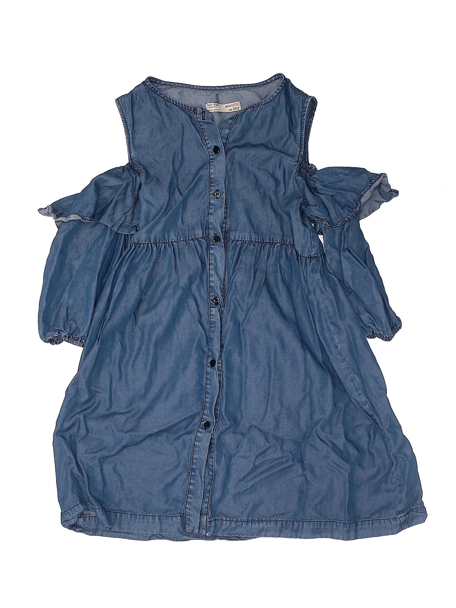 Zara girls 2025 denim dress