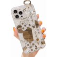 thumbnail image 1 of Cute Case for iPhone 13 Pro Max, Wrist Strap Kickstand Soft TPU Shockproof, Cartoon Kawaii Cover Fashion Minnie Mouse Sparkle Bling Design, iPhone Cas, 1 of 4