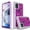 Purple, variant on Circlemalls Case For Motorola Moto G Stylus 5G, + Protector Phone Cover W/ Glitter Diamond -Teal