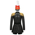 thumbnail image 2 of Ocealan Girls Ringmaster Dance Jumpsuits Sequins Long Sleeve Tassel Jumpsuits Black&Red-C 16, 2 of 6