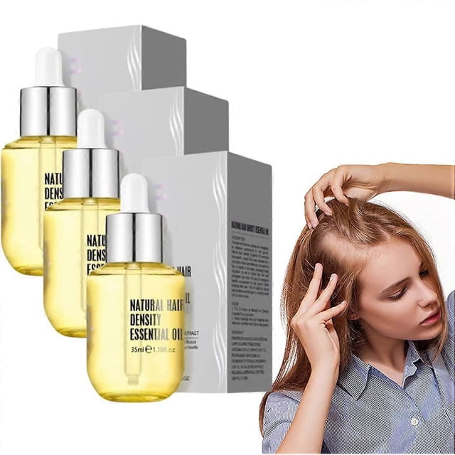 Sérum de jengibre para el crecimiento del cabello fino, aceite nutritivo botánico natural para el cuero cabelludo 35 ml (3 unidades)