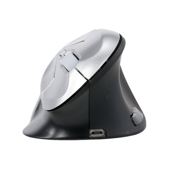 Htovila 6D Wireless Optical Mouse Vertical Mouse Gaming Mouse 6 Keys Ergonomic Design Mouse PC Laptop Black+Silver - Walmart.com