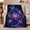 Cosmic Blossoms, variant on Magical Dragonfly Nebula, Festive Holiday Scene, Warm Flannel Blanket for Living Room and Family Room with Detailed Artwork, Art Lovers Christmas Gift, Festive Home Decor