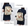 thumbnail image 4 of FORMRS Women's Travel Backpack Purse Anti-Theft Hidden Pockets Casual Shoulder Bag, Light Red Flowers, 4 of 7