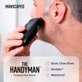 thumbnail image 3 of MANSCAPED® The Handyman™ Compact Face Shaver – Portable Men’s Travel Facial Hair Groomer, USB-C Rechargeable - Black, 3 of 6