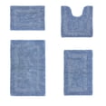 thumbnail image 2 of Better Trends Premium 4 Piece Bathroom Rug Set 100% Cotton, Extra Soft Tufted Bath Mat, Water Absorbent & Reversible Mat, Dark Blue Lux Collection, 2 of 2