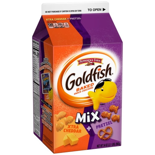 Pepperidge Farm Goldfish Mix Flavor Blasted Xtra Cheddar + Pretzel