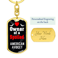 thumbnail image 3 of American Avocet Bird Stainless Steel or 18k Gold Premium Swivel Dog Tag Keychain, 3 of 8