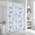 thumbnail image 5 of Blue Flower Shower Curtain Set - 48" x 72" Washable Bathtub Curtain with 12 Hooks, Watercolor Floral Botanical Line Drawing Print Waterproof Fabric Stall Shower Curtains for Bathroom/Bathtub Décor, 5 of 6