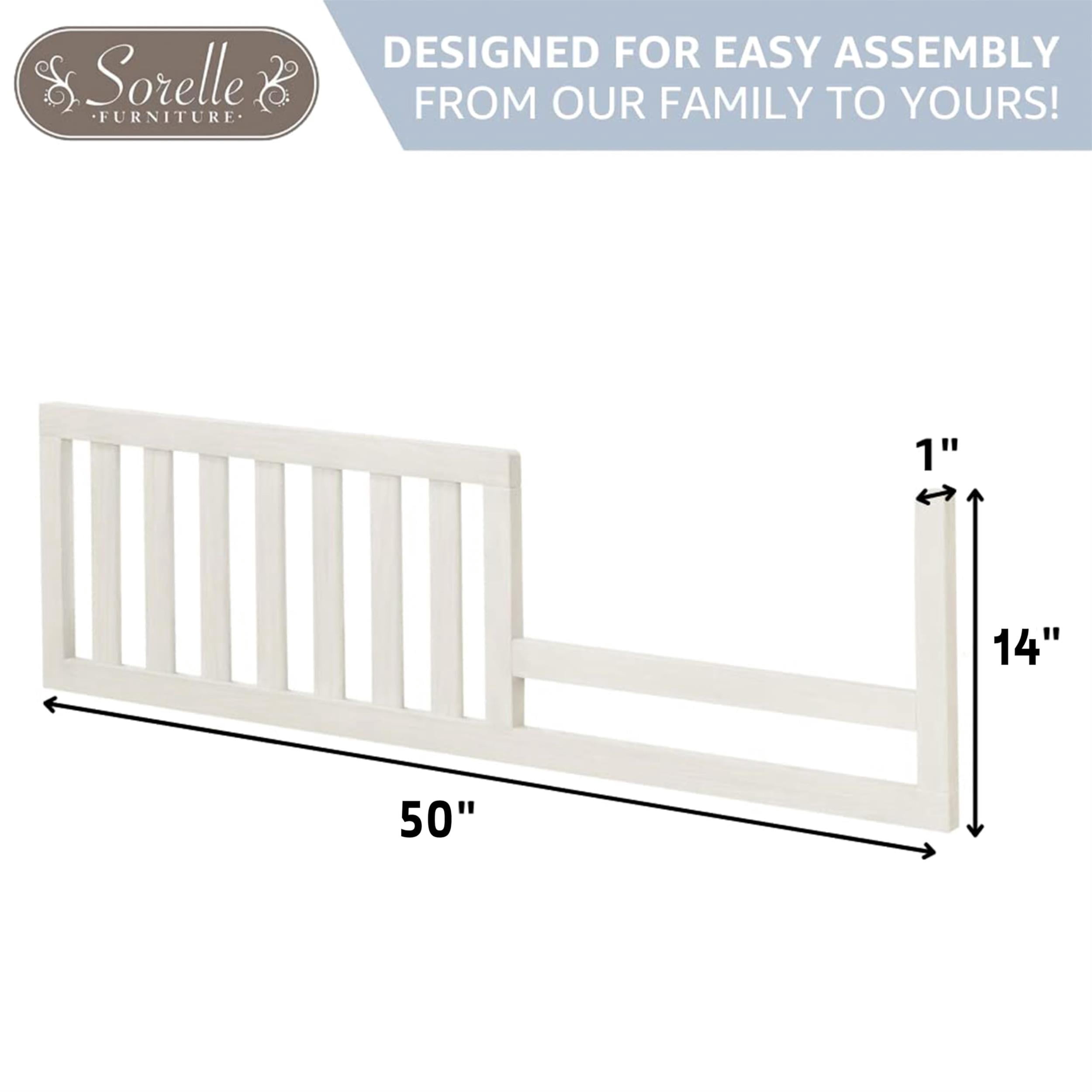 Sorelle 148 Toddler Rail in White