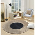 thumbnail image 2 of Handmade Braided Natural Pure Jute with Black Color Design Round Rugs Size 2 x 2 Feet ( 60 x 60 cm ), 2 of 3