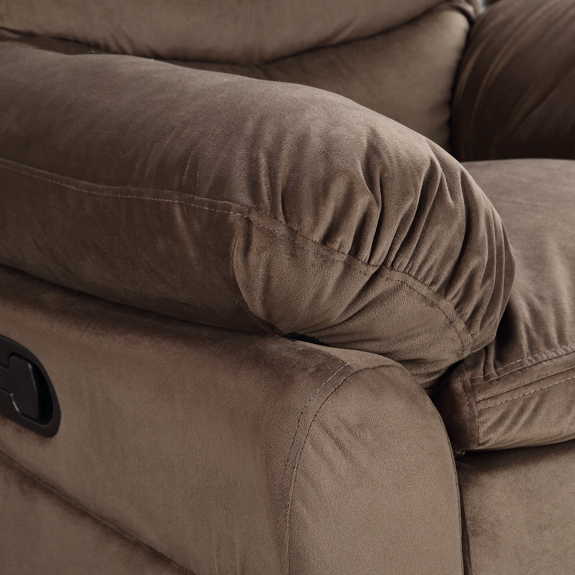 Kepooman Microfiber Manual Recliner Chair with Padded Seat for Bedroom Living Room, Brown Kepooman Microfiber Manual Recliner Chair with Padded Seat for Bedroom Living Room, Brown