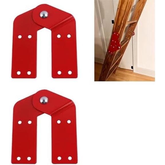 2Pcs Attic Ladder Hinge Pull Down Attic Stair Parts Replacement Kit Herringbone Ladder Tie Rod Accessories