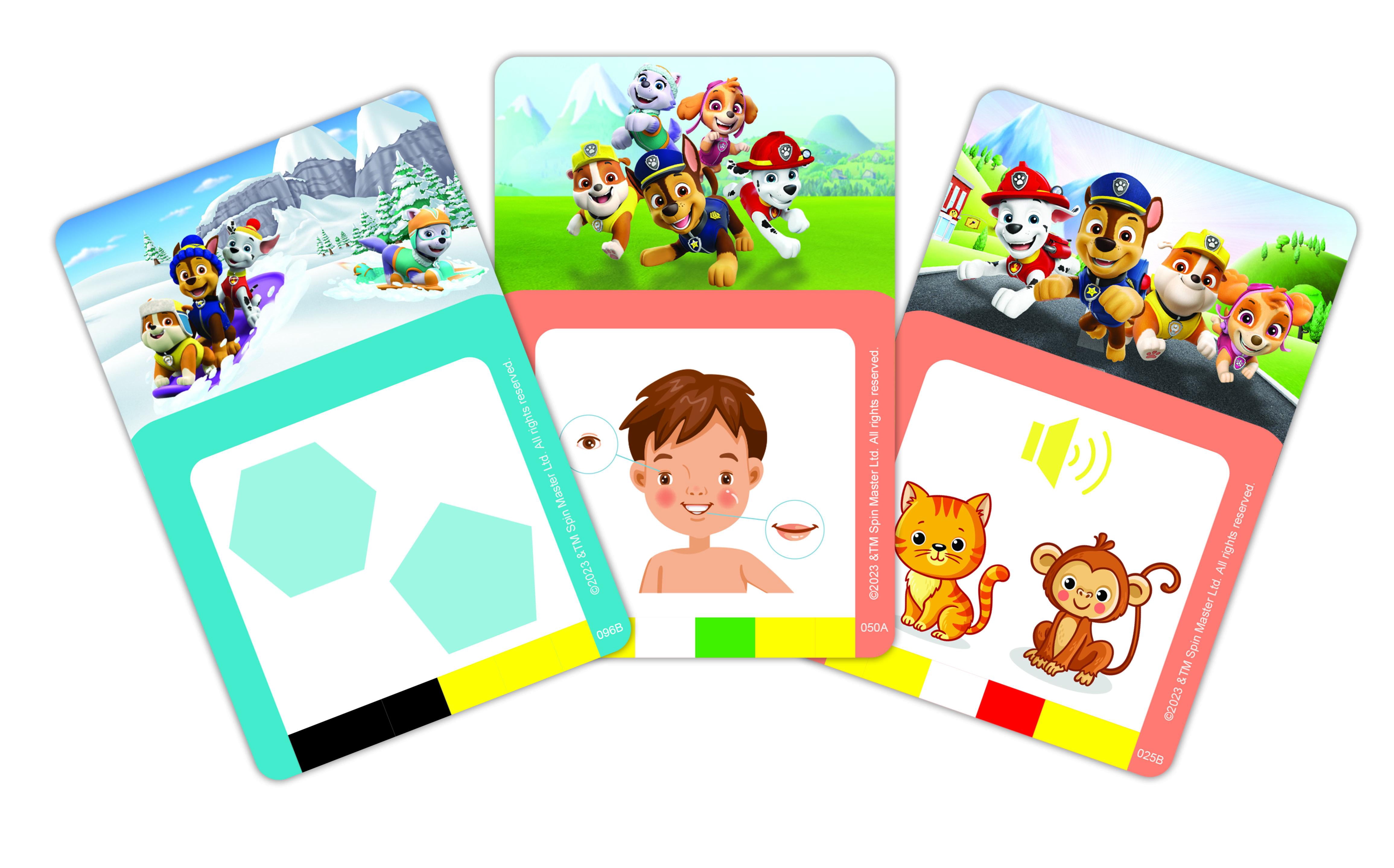 Lexibook Paw Patrol, Bilingual Interactive Card Reader, Audio Toy to Learn English and Spanish, 150 Double-sided Educational Cards, Educational Quiz & Flashcard Machine, Blue/red