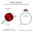 thumbnail image 5 of Rosec Jewels Lab Created Ruby Solitaire Ring with Surprise Diamond - AAAA Grade - 8 mm, 925 Sterling Silver, US 12.00, 5 of 8