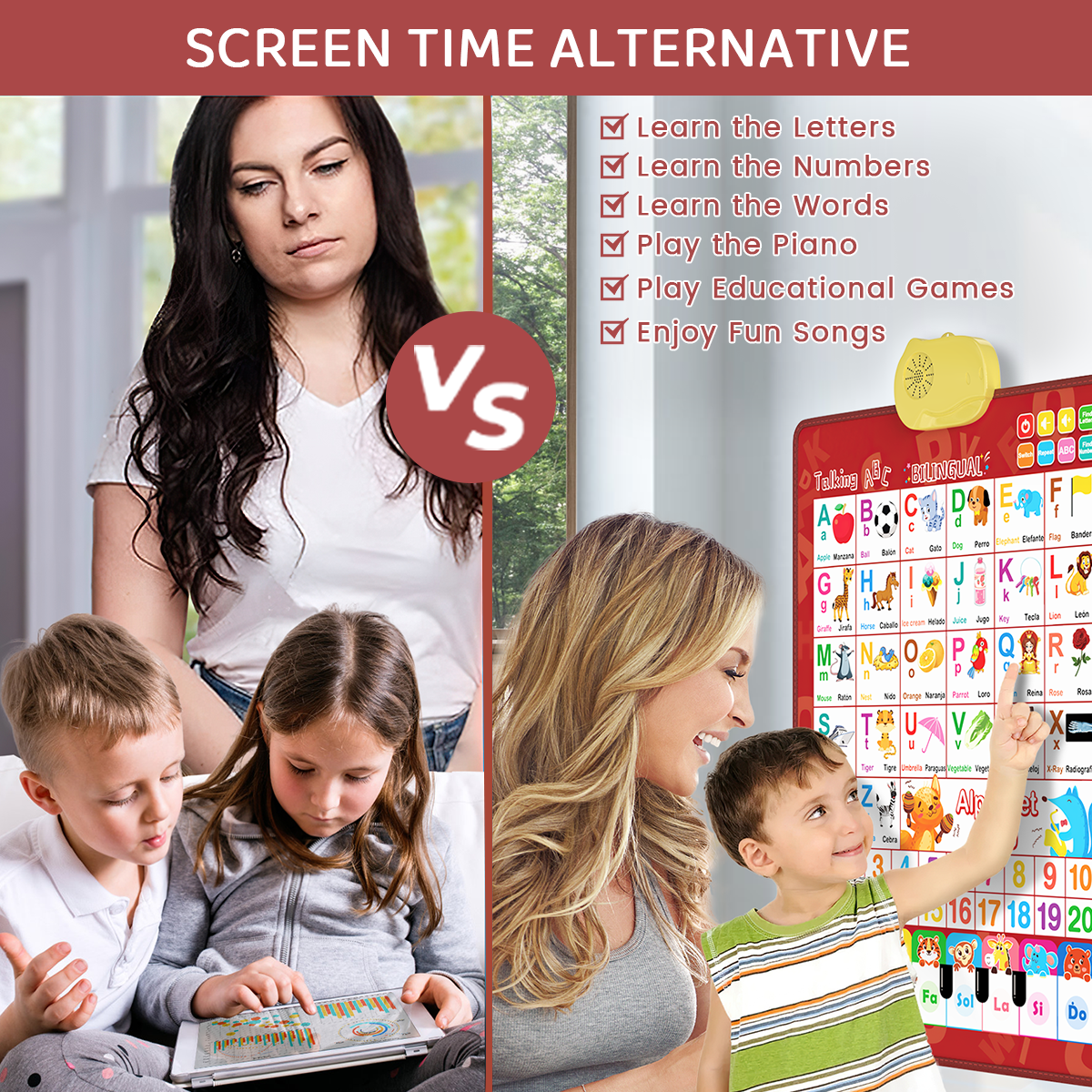 Cshidworld Bilingual Educational ABC Learning Wall Poster photo 5