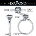 thumbnail image 3 of VOGUE 4 Prong Princess Cut 925 Silver Solitaire Engagement Ring - 3.00ct Platinum Plated - Size 11.5, 3 of 7