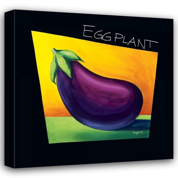Mary Naylor 20x20 Gallery Wrapped Canvas Wall Art Titled - Eggplant