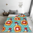 thumbnail image 5 of Yibo Pink Floral Blanket Flannel Soft and Comfortable Anti-static Bed Sofa Blanket, 5 of 8
