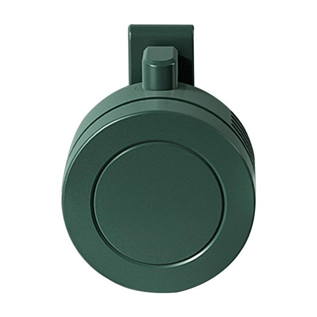 Green Silent Mini Bladeless Clip Fan 3 Speeds Hands Free Usb Portable Device For Office Use With Rechargeable Battery Efficient Cooling