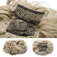 thumbnail image 2 of MY-LADY Synthetic Chignon Hairpiece Curly Bun Extensions Scrunchie Updo Hair Pieces Combs in Messy Bun Hair Piece for Women ash blonde&bleach blonde, 2 of 8