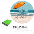 thumbnail image 4 of Toystoory Estera de playa plegable Manta exterior a prueba de arena Cojín de bolsillo con cremallera con estacas Deportes acuáticos Verde, 4 of 6