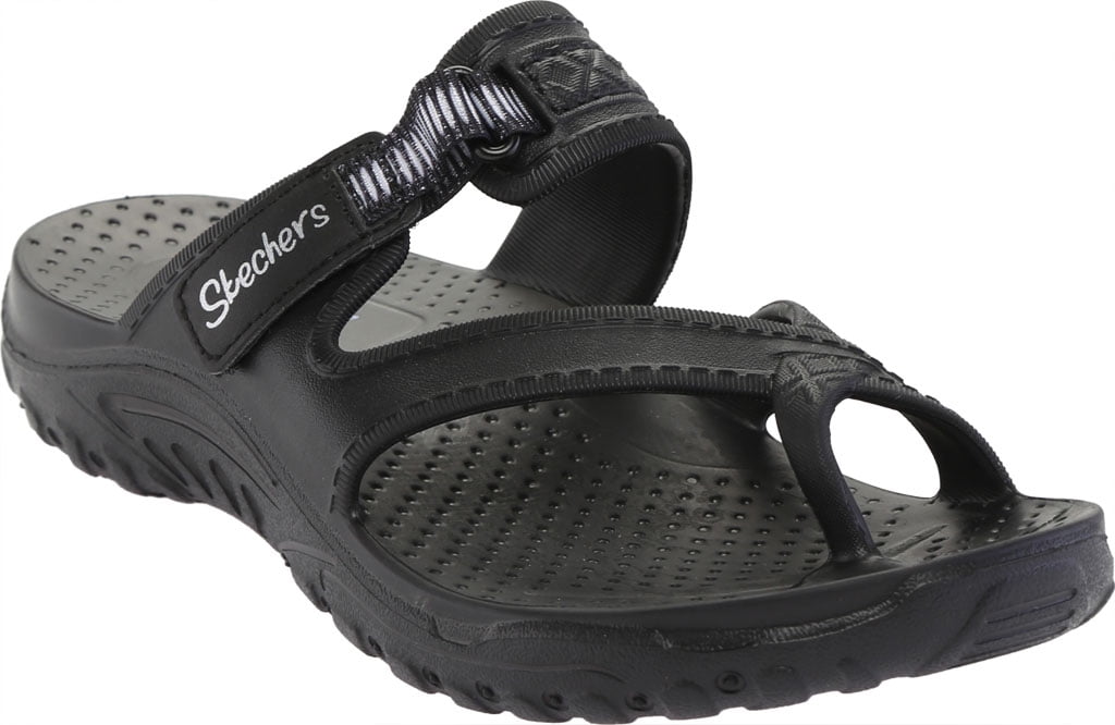 Women's Skechers Foamies Clearwater Toe Sandal Black/Black 7 M - Walmart.com
