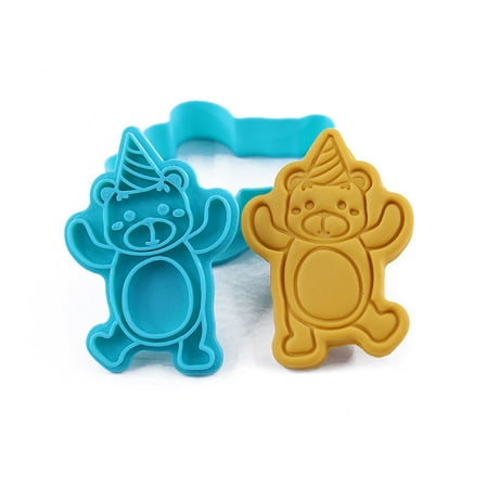 

GHOONEY Baby Shower Cookie Cutters Set 3D Stamper Mold DIY Fondant Decorating for Kids Birthday Party Sugarcraft Cake Topper