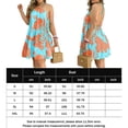 thumbnail image 2 of Vestido Corto Con Cuello Halter Vestidos de playa para mujer Vestido casual con estampado floral de moda Boho A-Line (Naranja L) Kuymtek para Mujer Naranja T XL, 2 of 7