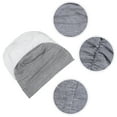 thumbnail image 5 of Gymnture Night Hat Cotton Elastic Bonnet for Sleep, 2Pcs (White Gray), 5 of 10