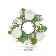 thumbnail image 3 of Artificial Austin Rose Candle Ring Wreath, 8-Inch Faux Floral Garland for Candlesticks and Taper Bases, Romantic Rose Table Centerpiece for Weddings, Parties, and Farmhouse Home Decor, 3 of 6