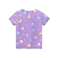thumbnail image 5 of Grblisyd Girls Shirts Kids Summer Fashion Cute Cartoon Print Crewneck Short Sleeve Tops Casual Tees 10-12 Years, 5 of 5