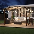 thumbnail image 3 of GAZEBETER 8.5 ft x 13 ft Outdoor Pergola with Arched Canopy,Natural Wood Looking Finish and Tan Shade for Backyard,Garden,Patio,Barbecue,Beige, 3 of 11