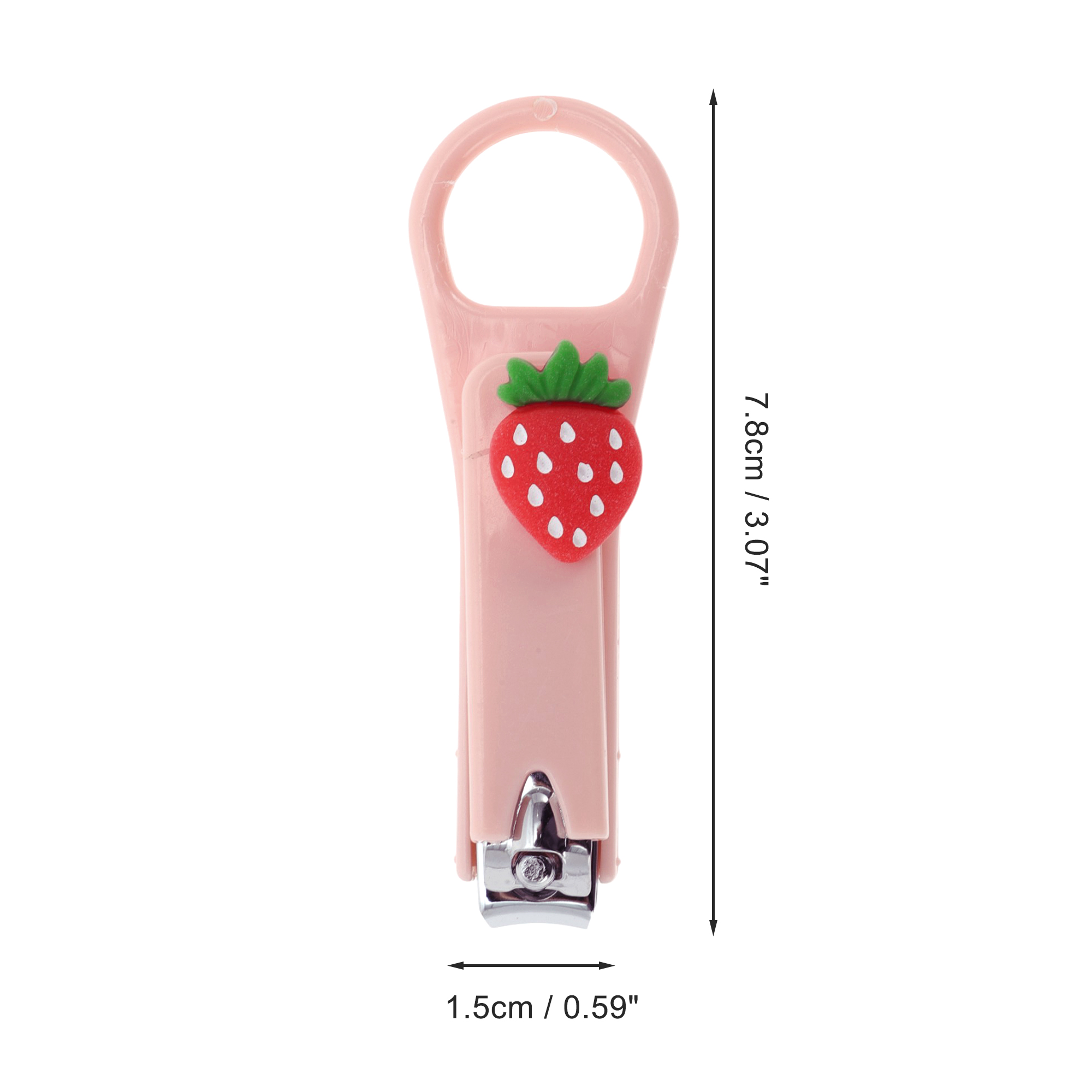 Unique Bargains Cartoon Strawberry Nail Clipper for Women and Men Pink Nail Clipper 1 Pc