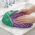 thumbnail image 4 of Unique Bargains Cute Corn Shaped Chenille Hanging Soft Absorbent Hand Towel Purple 8" x 5", 4 of 6