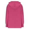 thumbnail image 6 of Cmfcve Women's Track Hoodies Sweatshirts Solid Color Mid-Length Loose Fit Athletic Hoodies Long Sleeve Pullover Workout Running Jacket with Pocket, 6 of 6