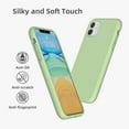 thumbnail image 6 of Liquid Silicone Case Compatible with iPhone 11 (6.1"), Full Body Protection Gel Rubber Cover with Soft Microfiber Lining, Scratch Resistant Shockproof Protective Phone Case, Matcha, 6 of 13