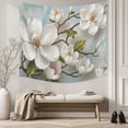 thumbnail image 5 of Vintage Flowers Tapestry for Bedroom Wall Hanging Tapestry, White Country Lily Floral Plant Branch Ceiling Backdrop Tapestries Poster Blanket Wall Decor for Teens Room Living Room Dorm 39" x 59", 5 of 8